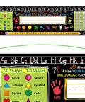 Extra Large 17.3 By 5 Inch Self Adhesive Desk Name Tags For Classrooms, Multipurpose Manuscript Name Plates With Alphabet Letters