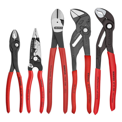 Five Piece Core Pliers Set With Tool Roll For Precision Gripping, Cutting, And Bending, Durable, High Quality Hand Tool Kit
