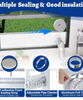 Window Vent Kit With Louvered Cover For 3 Inch And 4 Inch Vent Hose Fits Dryers Laser Engravers And 3D Printer Enclosures with sealing components.
