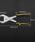 9.5 Inch Ceiling Grid Punch Tool For Suspended Ceilings, showing size and design with compound leverage handles, on black background.