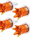 Cool Crown License Plate Screws 4 Pack Anti Theft Fasteners in Aluminum Alloy and Stainless Steel Orange Universal Fit