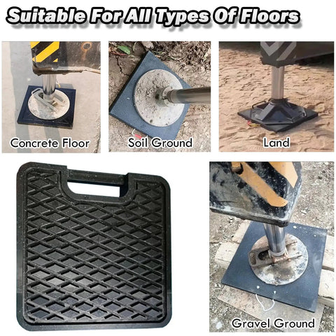 Heavy Duty Crane Outrigger Pads, Tough As Nails Stabilizer Plates And Leveling Blocks For Boom Lifts And Camper Jacks, Wide Footprint Handles Heavy Loads And Stops Soft Ground Sinking Dead