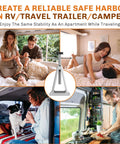 Premium Cast Aluminum Rv Stabilizer Jacks 4 Pack Heavy Duty Leveling Kit For Travel Trailer Camper adjustable support for safe camping.