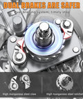 Close-up of dual brake system on Beefy Aluminum Alloy Hand Chain Hoist 1 Ton Capacity 2200 Lb Portable 10 Ft Chain Block
