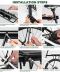 Step-by-step installation of Rear Bike Rack With Quick Release Cargo Carrier For Mountain And City Bikes Beefed Up Aluminum Alloy Frame 55 Lb Capacity Ready For Commuting Touring Groceries And Camping Gear