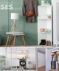 Bi-Fold Door Hardware Repair Kit With Top And Bottom Brackets Pivots And Guide Wheel for various closet door uses shown.