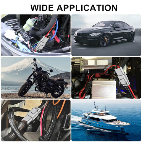 Wide application of Heavy Duty 2 Pin Deutsch Waterproof Connectors Kit with vehicles and boats.