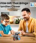 Solar Building Robot Kit 15 In 1 For Kids Ages 8 To 13 A Hands On STEM Gift That Feels Like Cool Tech Learn Solar Power Robotics Engineering And Introductory Coding With This Screen Free Build Kit, father and son building robot