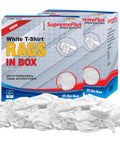 Premium White T Shirt Cleaning Rags For Cleaning Staining Painting And More In A 2x25 Lb Compressed Box White Cotton Cloths