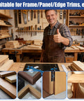 Spot On Table Saw Crosscut Sled Featuring Zero Clearance Edge Plus Adjustable Fence To Nail Every Straight Cut Without Breaking A Sweat Thanks To Its Ironclad Stop Block And Fine Line Scale in a woodworking shop with wood panels.