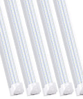 8 Foot LED Shop Light 25 Pack 120W High Output T8 Linkable Tube Lights With Beefy Brightness 14400 Lumens 6000K Cold White V Shape Clear Cover