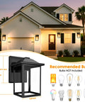 Heavy Duty Outdoor Wall Light Built Sick For Rain Or Shine Premium Metal Sconce With Shatter Proof Glass installed on a house.