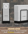 Table Top Napkin Holder Made of Bamboo and Iron, Standing Dispenser for Kitchen and Dining with 70 napkins capacity