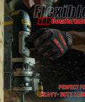 Anti Vibration Work Gloves With Grip And SBR Palm Padding for Real Relief From Tool Vibration TPR Impact Protection in use