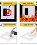 2-Gang Decorator And Blank Wall Plate White With Screws, heavy-duty, showcasing unbreakable, heat-resistant, and easy to clean features.