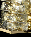 Close-up of Dope Gold Crystal Wall Sconce With Stainless Steel Fixture For Living Room And Bathroom 8W 4000K Not Dimmable Modern Luxe Lighting