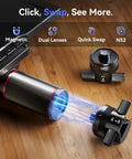 3D Digital Microscope For Soldering With Magnetic Dual Lens, 360 Degree Side Viewing, 7 Inch IPS Screen, 3K Resolution, HDMI And USB Output, Gooseneck Light, Repair Mat, 16GB Built In Memory, Pro Grade Tool For PCB Repair And Jewelry Inspection magnetic dual lenses shown with 2D/3D swap