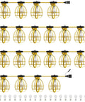 200 Foot Construction String Lights With 20 Bulbs And 20 Medium Base Sockets, 200W Work Lights Deliver 21000 Lumens displayed