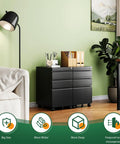 Black 3 Drawer Mobile File Cabinet With Lock Heavy Duty Under Desk Steel Filing Cabinet for Home Office Organizer in room setting
