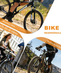 Collage of a mountain bike, urban commuter vehicle, and hybrid road bike outdoors.