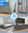 Heavy Duty Furniture Movers And Hex Sliders With Roller Wheels No Sweat Moving Tool Set for large furniture on different surfaces.