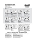 Hella Strong Damage Free Bathroom Hooks With Water Resistant Adhesive Strips installation instructions for wall mounting.