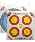 Two-Sided Archery Bag Target Set For NASP Practice with four shooting spots, for 30-pound bows, portable youth target bags