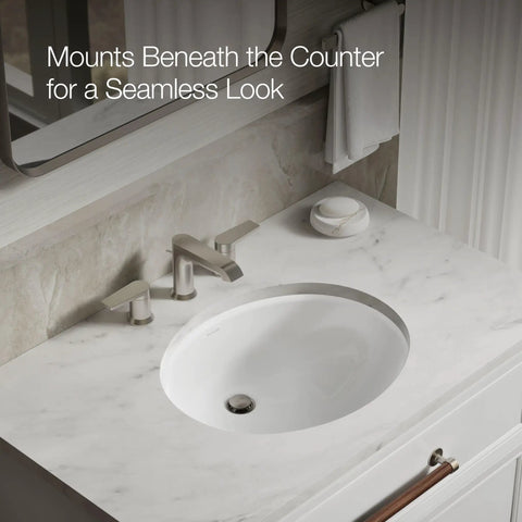 Undermount Single Bowl Bath Sink With Sealed Overflow In White Vitreous China, Durable Under Counter Design, Classic White Finish
