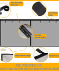 Fiberglass Magnetic Garage Screen Door For Double Wide 16x7ft with automatic magnetic closing and installation details