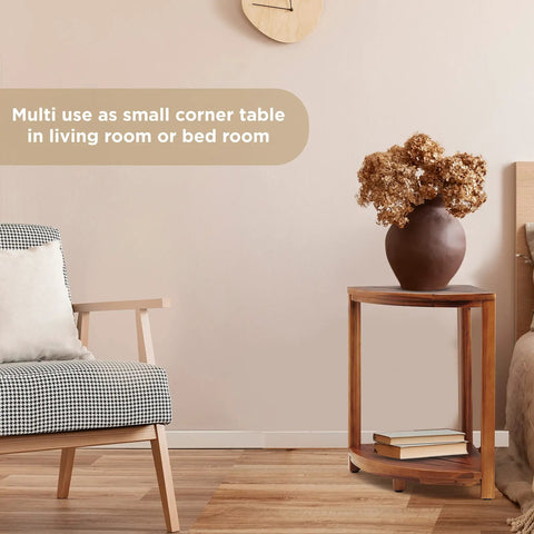 Wood Corner Shower Bench With Storage Shelf For Tight Bathrooms, 12W X 12D X 18H, Durable Acacia Wood Stool And Footrest indoors