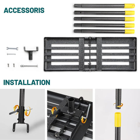 Heavy Duty Lawn Leveling Rake For Yard And Garden 26 By 25 Inch Leveler accessories and installation parts shown