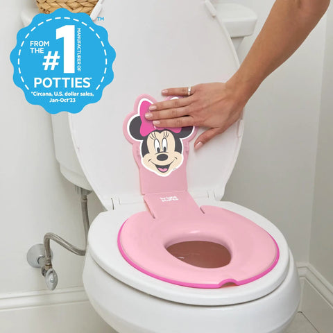 Minnie Mouse Flip And Sit Potty Training Seat Hella Easy Tool Free Mount Securely Attaches To Standard Toilet Space Saving Compact Design Kid Approved Comfort For Toddlers
