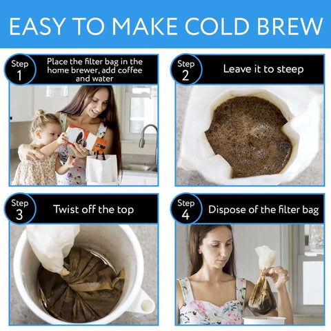 Step-by-step guide to using Disposable Cold Brew Filter Bags For Iced And Batch Coffee Easy Brew No Mess Rip Resistant Paper Filters Compatible With Toddy Cold Brew Maker Eleven And A Quarter Inch By Thirteen Inch White Pack Of Thirty