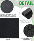 Heavy Duty Playground Rubber Mat 48 By 48 Inches Non Slip Outdoor Safety Pad texture and water resistance details