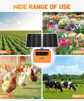 30 Miles Solar Electric Fence Charger for Livestock with Adjustable 6KV to 12KV Output, 1.5 Joule Pulse, 15W Solar Kit for Garden