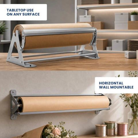 Flawless One Hand Paper Roll Dispenser And Cutter Lets You Slice Kraft Freezer Butcher Paper Up To 1000 Feet Effortlessly Wall Mount Or Desk Stand Built Like A Legit Tank