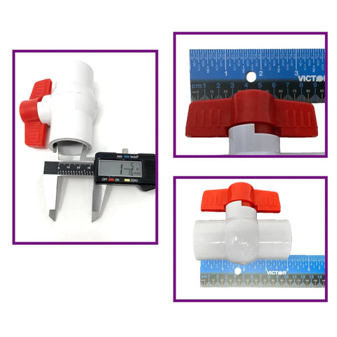 One Inch Pvc Ball Valve Socket Schedule 40 With Quarter Turn T Handle For Quick Flip Water Shut Off And Heavy Duty Inline Plumbing Connections That Slide Right On Without The Hassle