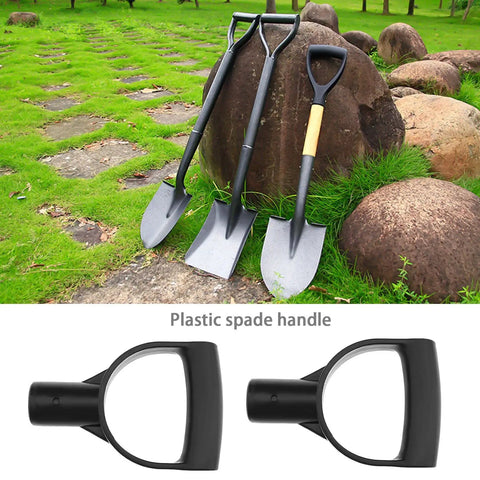 Two Pack D Shaped Spade Handle Replacement Grip For 28mm Shovels Grippy Comfortable Plastic Garden Tool Handle Easy Install