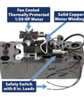 Image showing Automatic Condensate Pump With Safety Switch For HVAC And Dehumidifier, featuring fan cooled motor and copper windings.