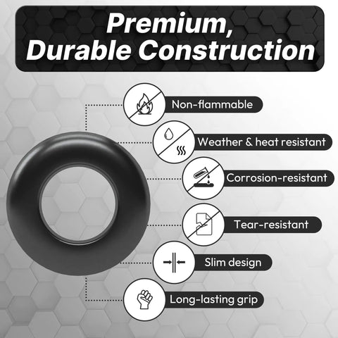 180 Piece Rubber Grommet Kit Assorted Eight Sizes For Automotive Wiring One Quarter Inch To One Inch with durable features