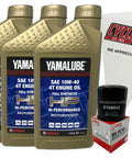 Full Synthetic Oil Change Kit For 2022 To 2025 Yamaha YZF R7 Includes Three Quarts Yamalube 10W40 Full Synthetic Oil Yamaha Oil Filter