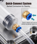 Top Shelf Manual Fluid Extractor Pump For Absolute No Sweat Oil Changes Using Dual Suction Tubes Clear Reservoir and Solid Build with quick-connect system.
