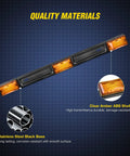 14.2 Inch 9 LED Trailer Light Bar Amber Clearance Marker Rear Lights For Wide Trailers 80 Inches Or Wider With Wide Angle Beam Ultra Bright Light Heat Dissipating SMD LEDs Durable And Glare Free, amber ABS shell and stainless steel base