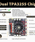 Power Amplifier Board With Bluetooth 5.2 And Dual TPA3255 Chips, 2.1 Channel Output Delivers 300W Per Channel And 600W Sub