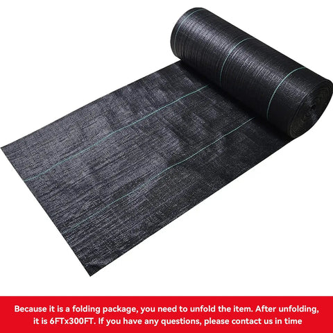 Heavy Duty Weed Barrier Landscape Fabric 6 Ft Wide By 300 Ft Long Roll Ground Cover Mat For Weed Block Garden Cloth Unrolled