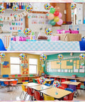 12 Sets Hot Air Balloon Tissue Paper Craft Kit Party Centerpieces With Paper Lanterns String Lights Cups Straws Ribbons For DIY Decorations