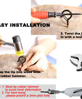 Easy installation of 60 Pack Ceiling Hooks For Hanging Plants And Outdoor String Lights Heavy Duty 2.2 Inch Eye Screw Cup Hooks.