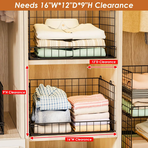 Straight Up Reliable Stackable Closet Organizers Foldable Storage Bins Wide Opening Clothes Racks Pants Jeans Home Refresh Black Smooth Process Easy Gear Rack
