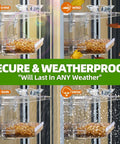 Crystal Clear Window Bird Feeder With Non Marking Self Adhesive Hooks For Easy Setup Super Clear View For Close Bird Watching