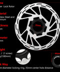 Centerlock Disc Brake Rotors 180mm 2 Pack With Lock Rings Stainless Steel For MTB BMX E Bike Road Bike Center Lock System Upgrade.